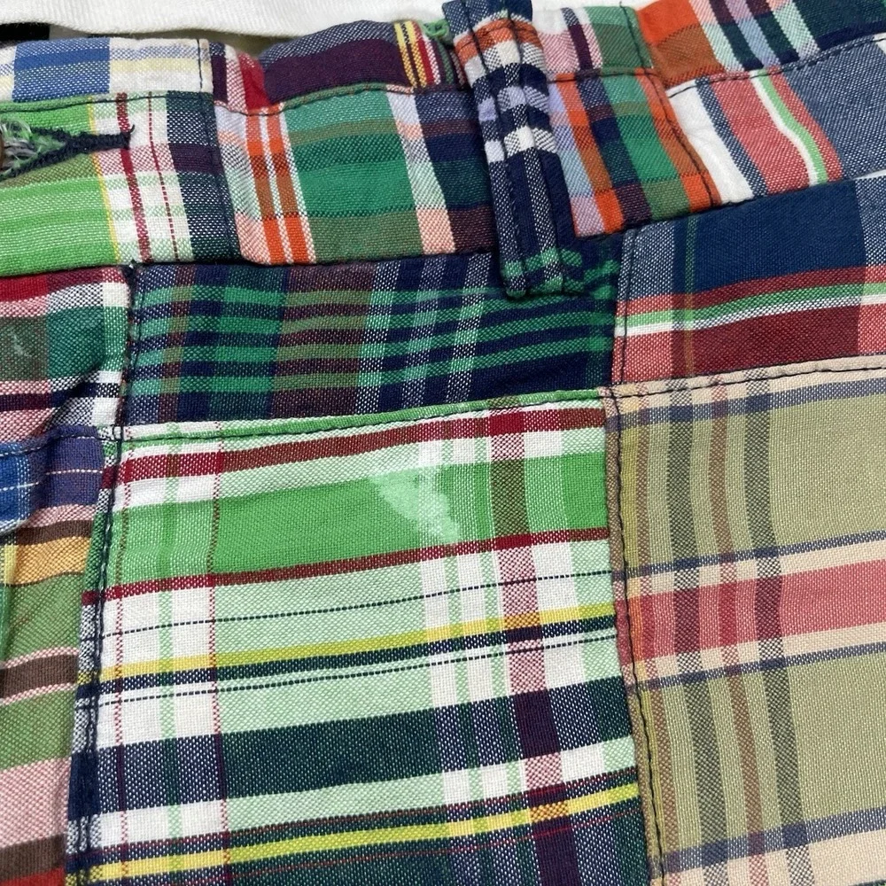 Polo Ralph Lauren Patchwork Madras Shorts Men Sz 40 READ Multicolor